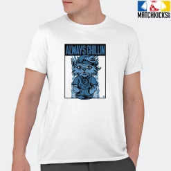 T-Shirt - Nike Dunk Low University Blue - Sneaker-Matching T-Shirt (Cool Cat Always Chillin) -Nike Dunk shop online mockupGenerator 10872