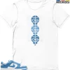 T-Shirt - Nike Dunk Low University Blue - Sneaker-Matching T-Shirt (Three Bad Skulls)