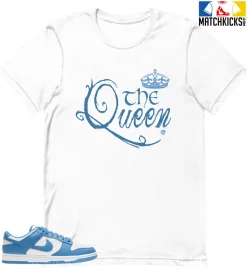 T-Shirt - Nike Dunk Low University Blue - Sneaker-Matching T-Shirt (The Queen)