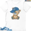 T-Shirt - Nike Dunk Low University Blue - Sneaker-Matching T-Shirt (LOW KEY BEAR) -Nike Dunk shop online mockupGenerator 10973