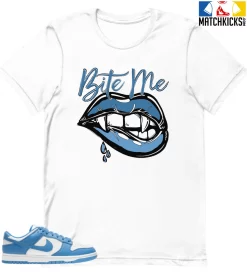 T-Shirt - Nike Dunk Low University Blue - Sneaker-Matching T-Shirt (Bite Me)