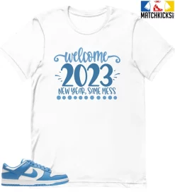 T-Shirt - Nike Dunk Low University Blue - Sneaker-Matching T-Shirt (2023 New Year)