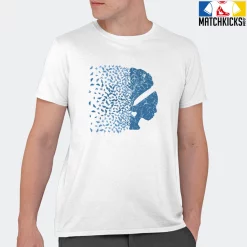 T-Shirt - Nike Dunk Low University Blue - Sneaker-Matching T-Shirt (Butterfly Lady) -Nike Dunk shop online mockupGenerator 11061