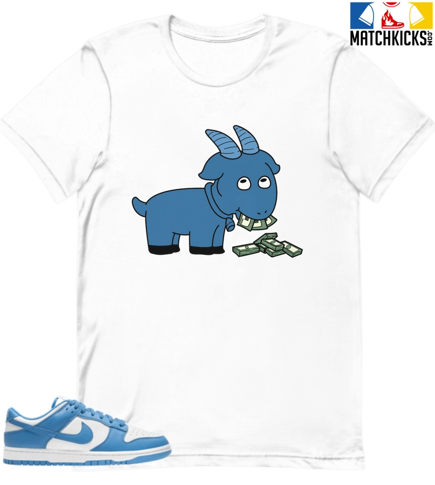 T-Shirt - Nike Dunk Low University Blue - Sneaker-Matching T-Shirt (GOAT MONEY) 3 T-Shirt - Nike Dunk Low University Blue - Sneaker-Matching T-Shirt (GOAT MONEY)