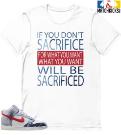 T-Shirt - Nike Dunk High Washed Denim Pack - Sneaker-Matching T-Shirt (Sacrifice)
