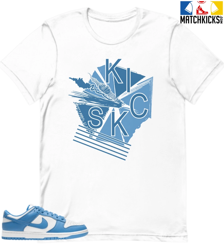 T-Shirt - Nike Dunk Low University Blue - Sneaker-Matching T-Shirt (KICKS) 3 T-Shirt - Nike Dunk Low University Blue - Sneaker-Matching T-Shirt (KICKS)