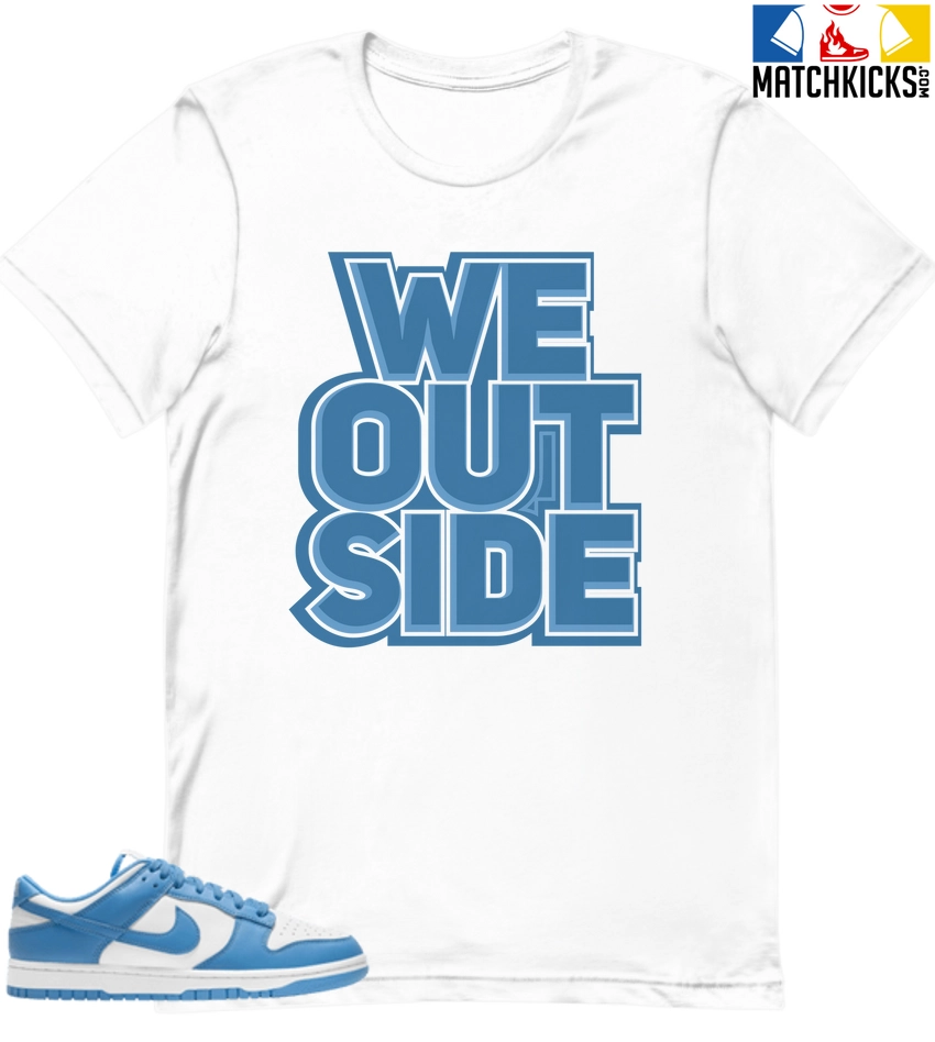 T-Shirt - Nike Dunk Low University Blue - Sneaker-Matching T-Shirt (We Outside) 3 T-Shirt - Nike Dunk Low University Blue - Sneaker-Matching T-Shirt (We Outside)