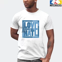 T-Shirt - Nike Dunk Low University Blue - Sneaker-Matching T-Shirt (Love Over Hate) -Nike Dunk shop online mockupGenerator 11237