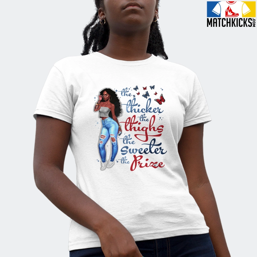 T-Shirt - Nike Dunk High Washed Denim Pack - Sneaker-Matching T-Shirt (Thicker Thighs Sweeter Prize) 4 T-Shirt - Nike Dunk High Washed Denim Pack - Sneaker-Matching T-Shirt (Thicker Thighs Sweeter Prize) - Image 2