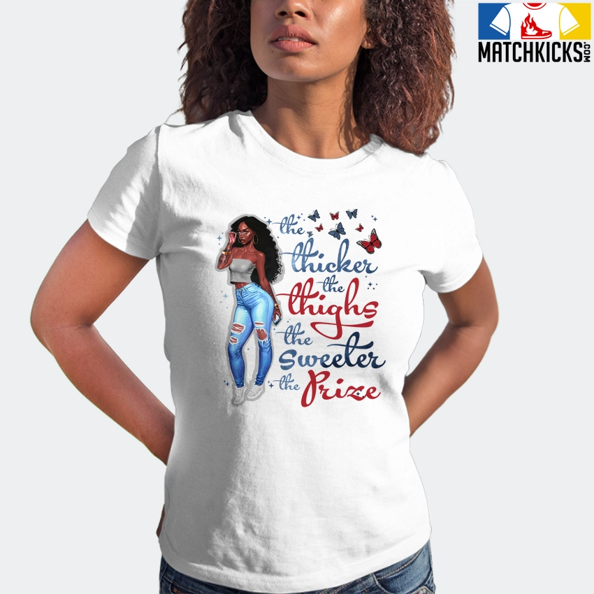 T-Shirt - Nike Dunk High Washed Denim Pack - Sneaker-Matching T-Shirt (Thicker Thighs Sweeter Prize) 6 T-Shirt - Nike Dunk High Washed Denim Pack - Sneaker-Matching T-Shirt (Thicker Thighs Sweeter Prize) - Image 4