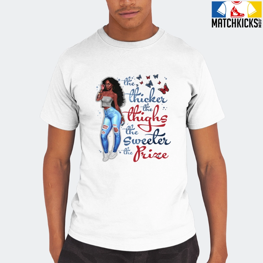 T-Shirt - Nike Dunk High Washed Denim Pack - Sneaker-Matching T-Shirt (Thicker Thighs Sweeter Prize) 8 T-Shirt - Nike Dunk High Washed Denim Pack - Sneaker-Matching T-Shirt (Thicker Thighs Sweeter Prize) - Image 6