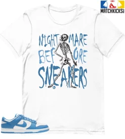 T-Shirt - Nike Dunk Low University Blue - Sneaker-Matching T-Shirt (Nightmare Before Sneakers)