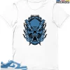 T-Shirt - Nike Dunk Low University Blue - Sneaker-Matching T-Shirt (THUNDER SKULL)
