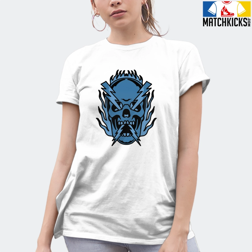 T-Shirt - Nike Dunk Low University Blue - Sneaker-Matching T-Shirt (THUNDER SKULL) 10 T-Shirt - Nike Dunk Low University Blue - Sneaker-Matching T-Shirt (THUNDER SKULL) - Image 8