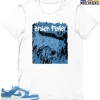 T-Shirt - Nike Dunk Low University Blue - Sneaker-Matching T-Shirt (Broken Flower) -Nike Dunk shop online mockupGenerator 11369