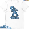 T-Shirt - Nike Dunk Low University Blue - Sneaker-Matching T-Shirt (Only Here For The Presents)