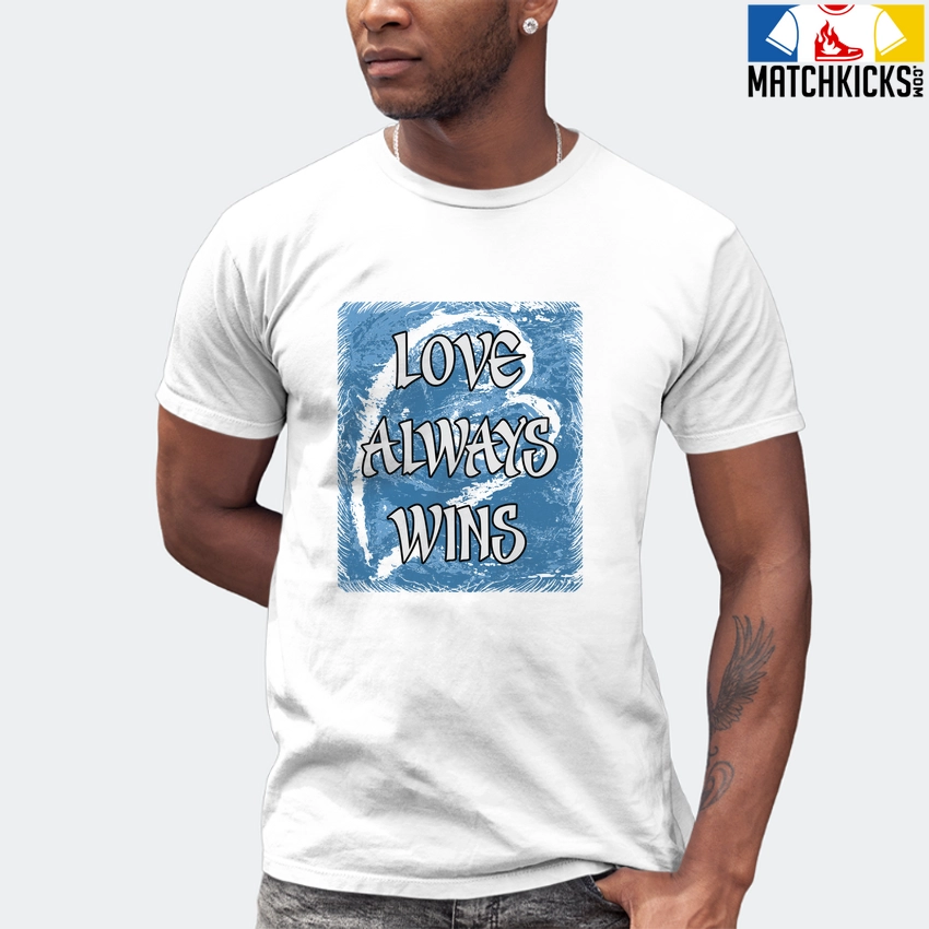 T-Shirt - Nike Dunk Low University Blue - Sneaker-Matching T-Shirt (Love Always Wins) 7 T-Shirt - Nike Dunk Low University Blue - Sneaker-Matching T-Shirt (Love Always Wins) - Image 5