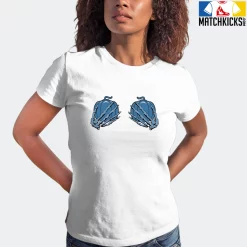 T-Shirt - Nike Dunk Low University Blue - Sneaker-Matching T-Shirt (Pumpkin Skeleton Hands) -Nike Dunk shop online mockupGenerator 11526