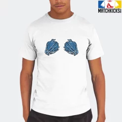 T-Shirt - Nike Dunk Low University Blue - Sneaker-Matching T-Shirt (Pumpkin Skeleton Hands) -Nike Dunk shop online mockupGenerator 11528