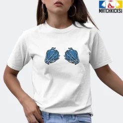 T-Shirt - Nike Dunk Low University Blue - Sneaker-Matching T-Shirt (Pumpkin Skeleton Hands) -Nike Dunk shop online mockupGenerator 11529