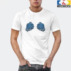 T-Shirt - Nike Dunk Low University Blue - Sneaker-Matching T-Shirt (Pumpkin Skeleton Hands) -Nike Dunk shop online mockupGenerator 11532