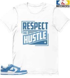 T-Shirt - Nike Dunk Low University Blue - Sneaker-Matching T-Shirt (RESPECT The HUSTLE)