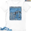 T-Shirt - Nike Dunk Low University Blue - Sneaker-Matching T-Shirt (TUPAC Real Eyes Realize Real Lies)