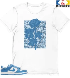 T-Shirt - Nike Dunk Low University Blue - Sneaker-Matching T-Shirt (Wild Flower)