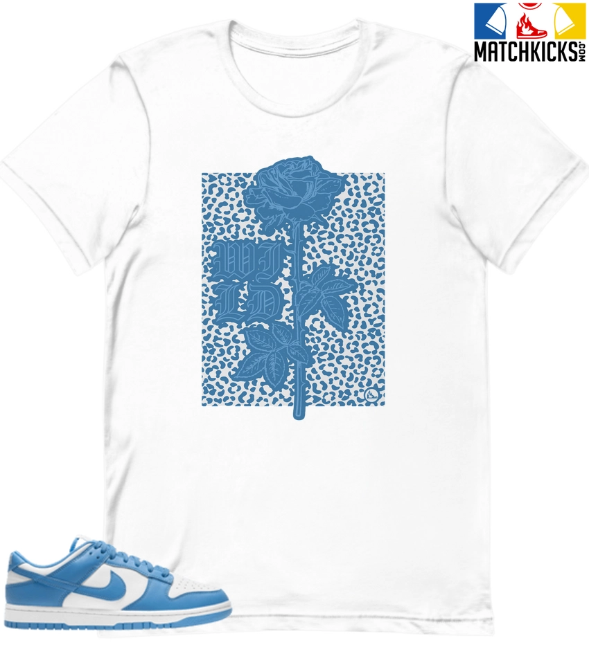 T-Shirt - Nike Dunk Low University Blue - Sneaker-Matching T-Shirt (Wild Flower) 3 T-Shirt - Nike Dunk Low University Blue - Sneaker-Matching T-Shirt (Wild Flower)