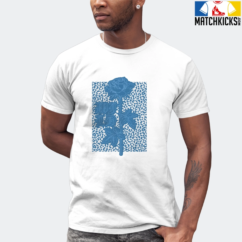 T-Shirt - Nike Dunk Low University Blue - Sneaker-Matching T-Shirt (Wild Flower) 7 T-Shirt - Nike Dunk Low University Blue - Sneaker-Matching T-Shirt (Wild Flower) - Image 5