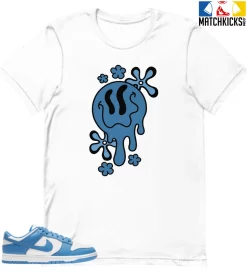 T-Shirt - Nike Dunk Low University Blue - Sneaker-Matching T-Shirt (Melty Face)
