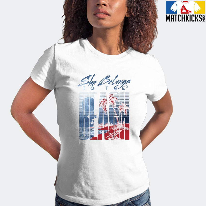 T-Shirt - Nike Dunk High Washed Denim Pack - Sneaker-Matching T-Shirt (She Belongs To The Beach) 6 T-Shirt - Nike Dunk High Washed Denim Pack - Sneaker-Matching T-Shirt (She Belongs To The Beach) - Image 4