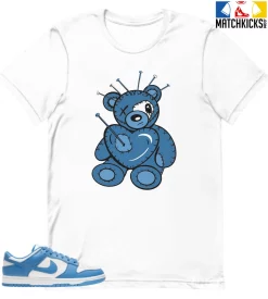 T-Shirt - Nike Dunk Low University Blue - Sneaker-Matching T-Shirt (VOO DOO TEDDY)