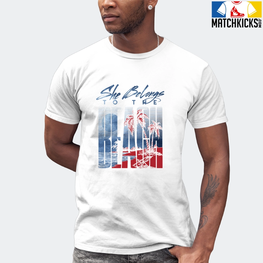 T-Shirt - Nike Dunk High Washed Denim Pack - Sneaker-Matching T-Shirt (She Belongs To The Beach) 7 T-Shirt - Nike Dunk High Washed Denim Pack - Sneaker-Matching T-Shirt (She Belongs To The Beach) - Image 5