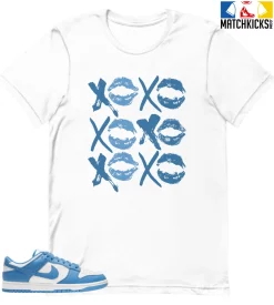 T-Shirt - Nike Dunk Low University Blue - Sneaker-Matching T-Shirt (XO Repeat)