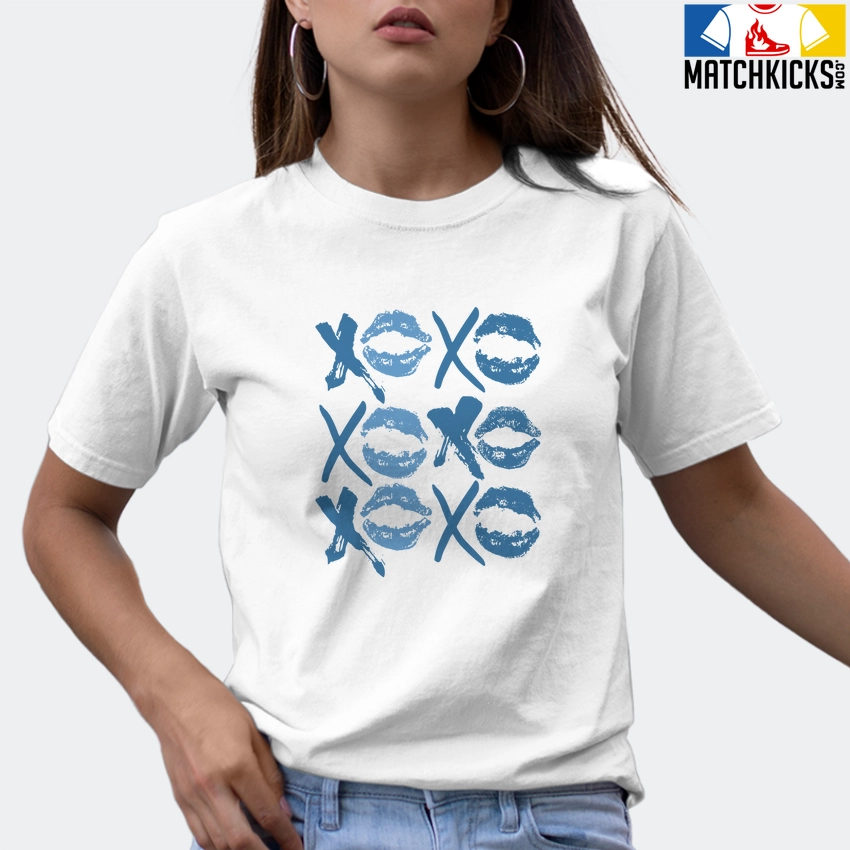 T-Shirt - Nike Dunk Low University Blue - Sneaker-Matching T-Shirt (XO Repeat) 9 T-Shirt - Nike Dunk Low University Blue - Sneaker-Matching T-Shirt (XO Repeat) - Image 7