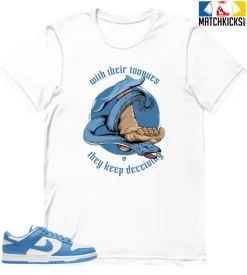 T-Shirt - Nike Dunk Low University Blue - Sneaker-Matching T-Shirt (With Their Tongues)