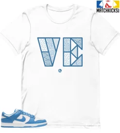 T-Shirt - Nike Dunk Low University Blue - Sneaker-Matching T-Shirt (Retro Love Right)