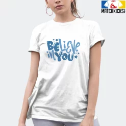 T-Shirt - Nike Dunk Low University Blue - Sneaker-Matching T-Shirt (Believe In You) -Nike Dunk shop online mockupGenerator 11884