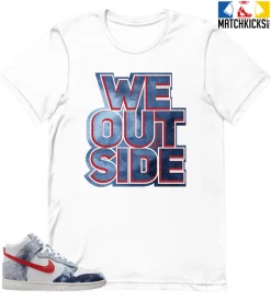 T-Shirt - Nike Dunk High Washed Denim Pack - Sneaker-Matching T-Shirt (We Outside)