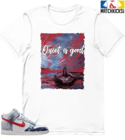 T-Shirt - Nike Dunk High Washed Denim Pack - Sneaker-Matching T-Shirt (Quiet Is Good)