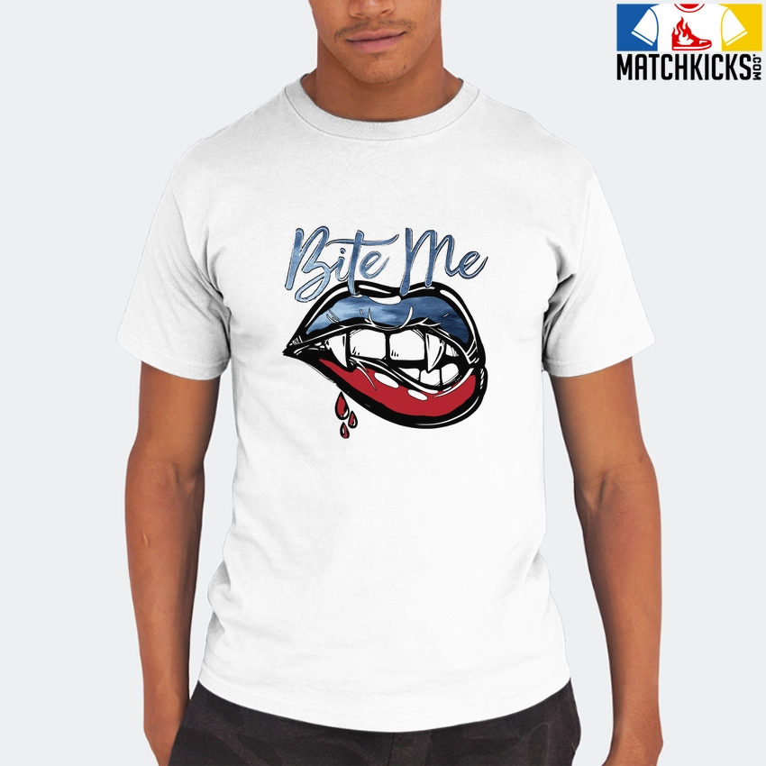 T-Shirt - Nike Dunk High Washed Denim Pack - Sneaker-Matching T-Shirt (Bite Me) 8 T-Shirt - Nike Dunk High Washed Denim Pack - Sneaker-Matching T-Shirt (Bite Me) - Image 6