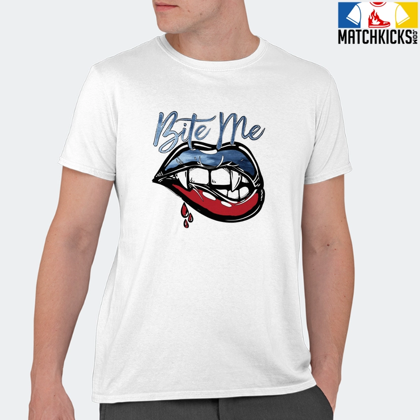 T-Shirt - Nike Dunk High Washed Denim Pack - Sneaker-Matching T-Shirt (Bite Me) 11 T-Shirt - Nike Dunk High Washed Denim Pack - Sneaker-Matching T-Shirt (Bite Me) - Image 9