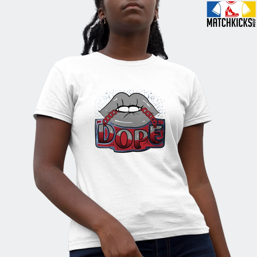 T-Shirt - Nike Dunk High Washed Denim Pack - Sneaker-Matching T-Shirt (Dope Lips) 4 T-Shirt - Nike Dunk High Washed Denim Pack - Sneaker-Matching T-Shirt (Dope Lips) - Image 2