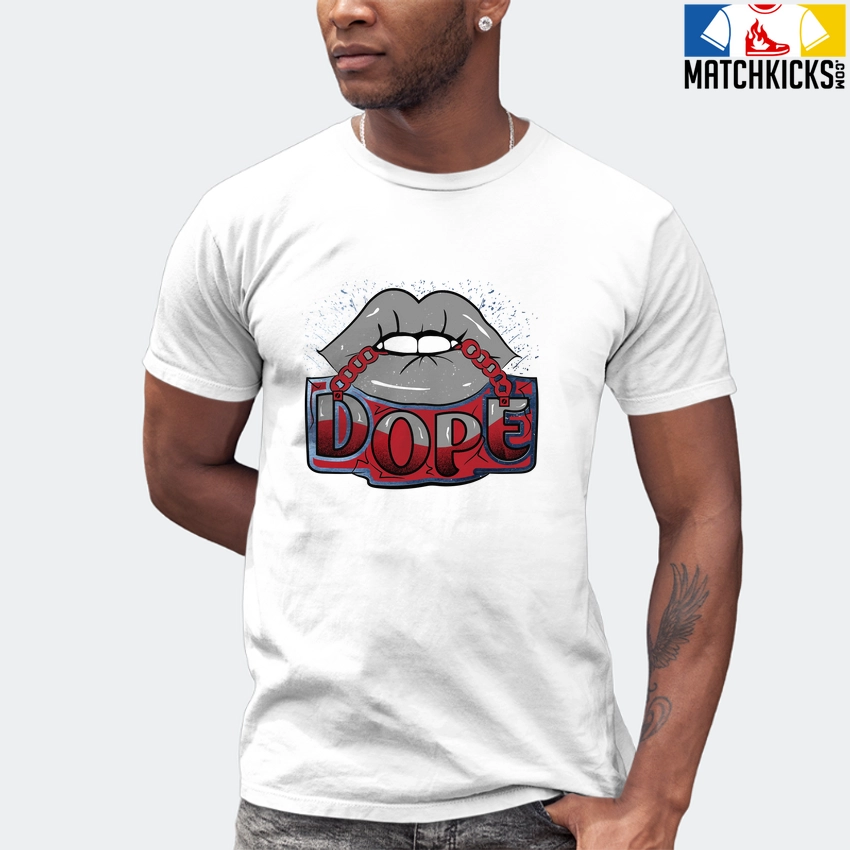 T-Shirt - Nike Dunk High Washed Denim Pack - Sneaker-Matching T-Shirt (Dope Lips) 7 T-Shirt - Nike Dunk High Washed Denim Pack - Sneaker-Matching T-Shirt (Dope Lips) - Image 5