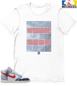 T-Shirt - Nike Dunk High Washed Denim Pack - Sneaker-Matching T-Shirt (SELF LOVE)