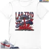 T-Shirt - Nike Dunk High Washed Denim Pack - Sneaker-Matching T-Shirt (Lab Trip)
