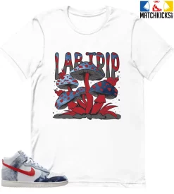 T-Shirt - Nike Dunk High Washed Denim Pack - Sneaker-Matching T-Shirt (Lab Trip)