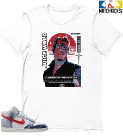 T-Shirt - Nike Dunk High Washed Denim Pack - Sneaker-Matching T-Shirt (Juice Wrld)
