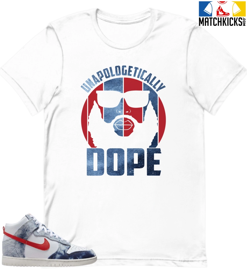 T-Shirt - Nike Dunk High Washed Denim Pack - Sneaker-Matching T-Shirt (UNAPOLOGETICALLY DOPE) 3 T-Shirt - Nike Dunk High Washed Denim Pack - Sneaker-Matching T-Shirt (UNAPOLOGETICALLY DOPE)